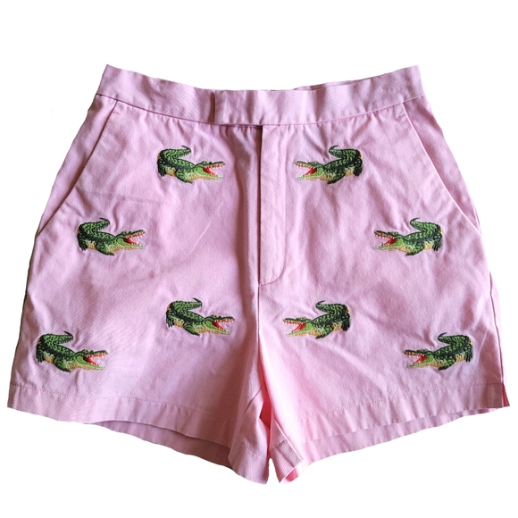 CJ Laing Shorts Pink Shorts Chino 4 Gator Embroidery Poshmark